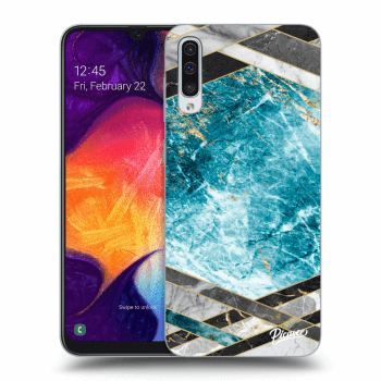 Ovitek za Samsung Galaxy A50 A505F - Blue geometry