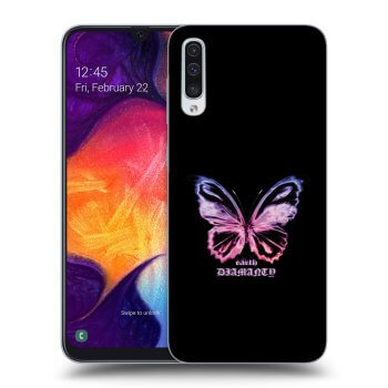 Picasee silikonski črni ovitek za Samsung Galaxy A50 A505F - Diamanty Purple