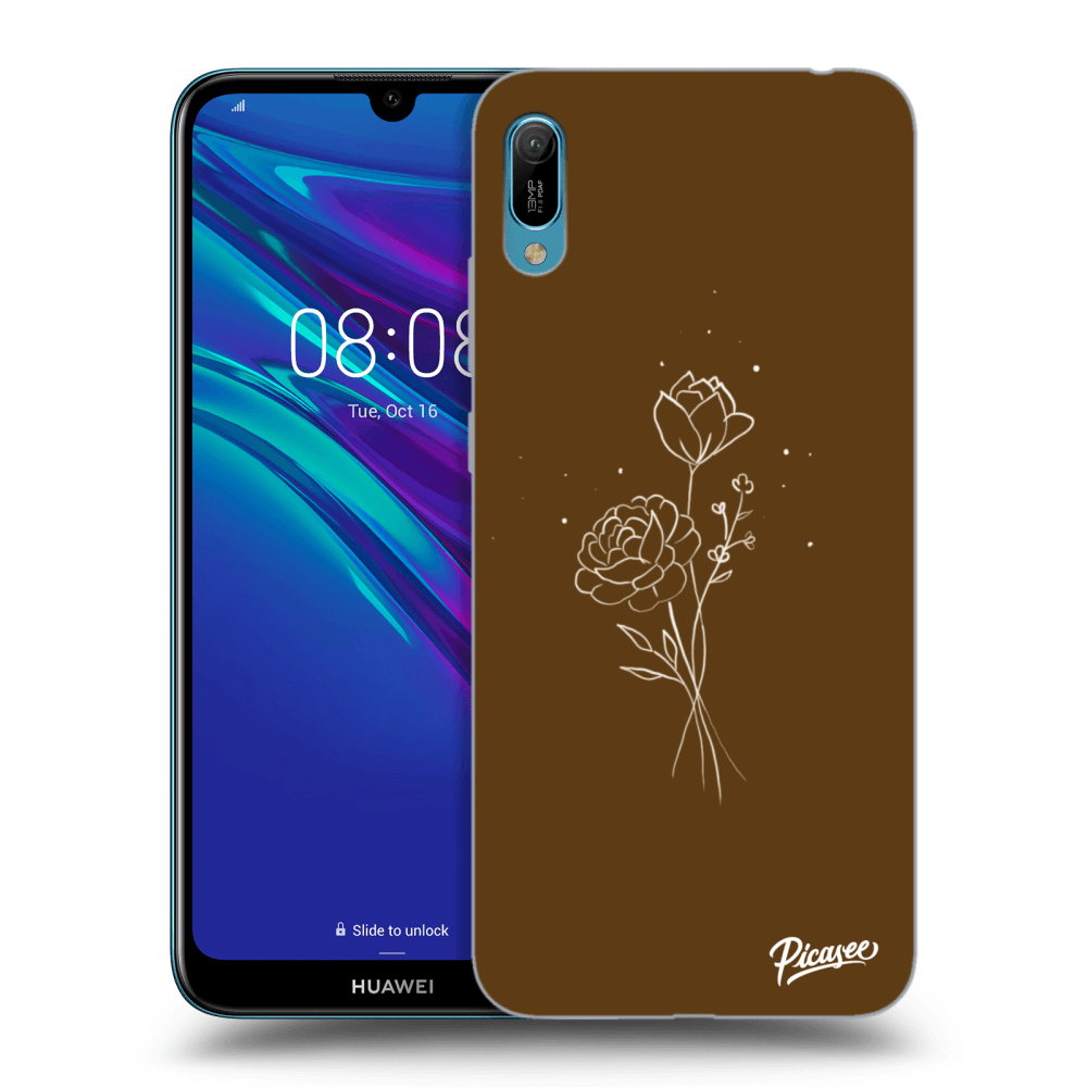 Picasee ULTIMATE CASE za Huawei Y6 2019 - Brown flowers