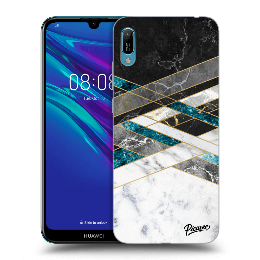 Picasee ULTIMATE CASE za Huawei Y6 2019 - Black & White geometry