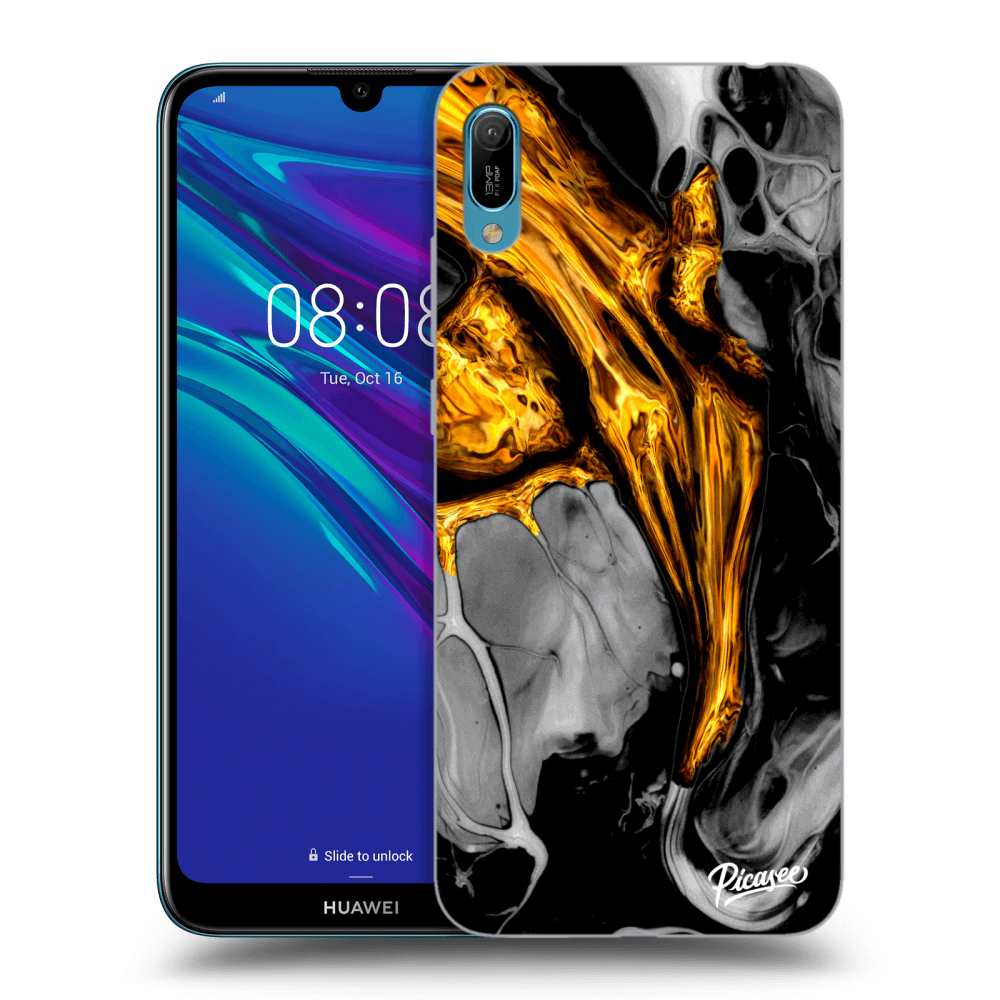 Picasee ULTIMATE CASE za Huawei Y6 2019 - Black Gold