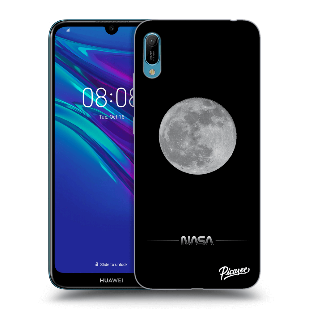 Picasee silikonski črni ovitek za Huawei Y6 2019 - Moon Minimal