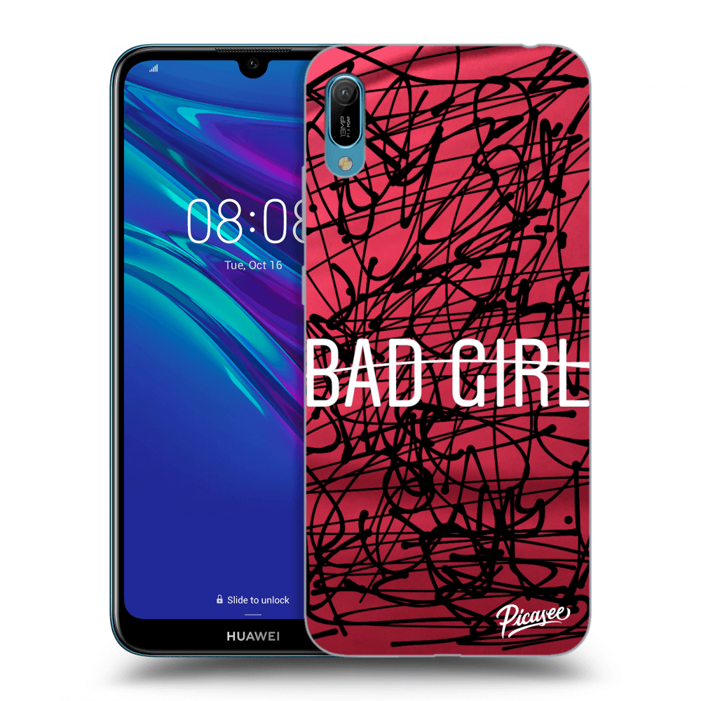 Picasee silikonski prozorni ovitek za Huawei Y6 2019 - Bad girl