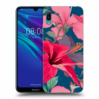 Picasee silikonski črni ovitek za Huawei Y6 2019 - Hibiscus