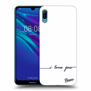 Picasee silikonski črni ovitek za Huawei Y6 2019 - I love you
