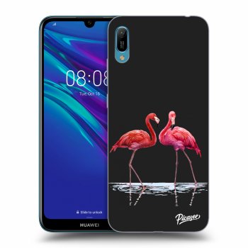 Picasee silikonski črni ovitek za Huawei Y6 2019 - Flamingos couple