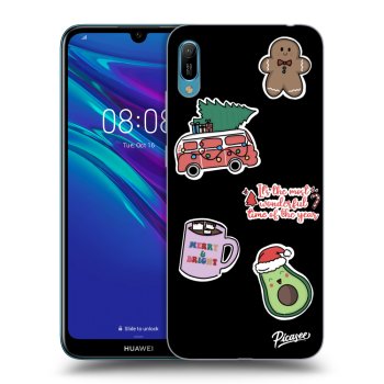 Picasee silikonski črni ovitek za Huawei Y6 2019 - Christmas Stickers