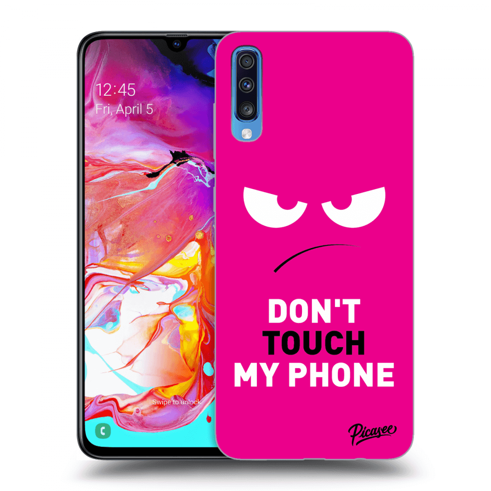 Picasee ULTIMATE CASE za Samsung Galaxy A70 A705F - Angry Eyes - Pink