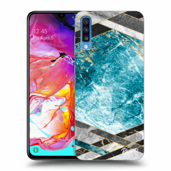 Ovitek za Samsung Galaxy A70 A705F - Blue geometry