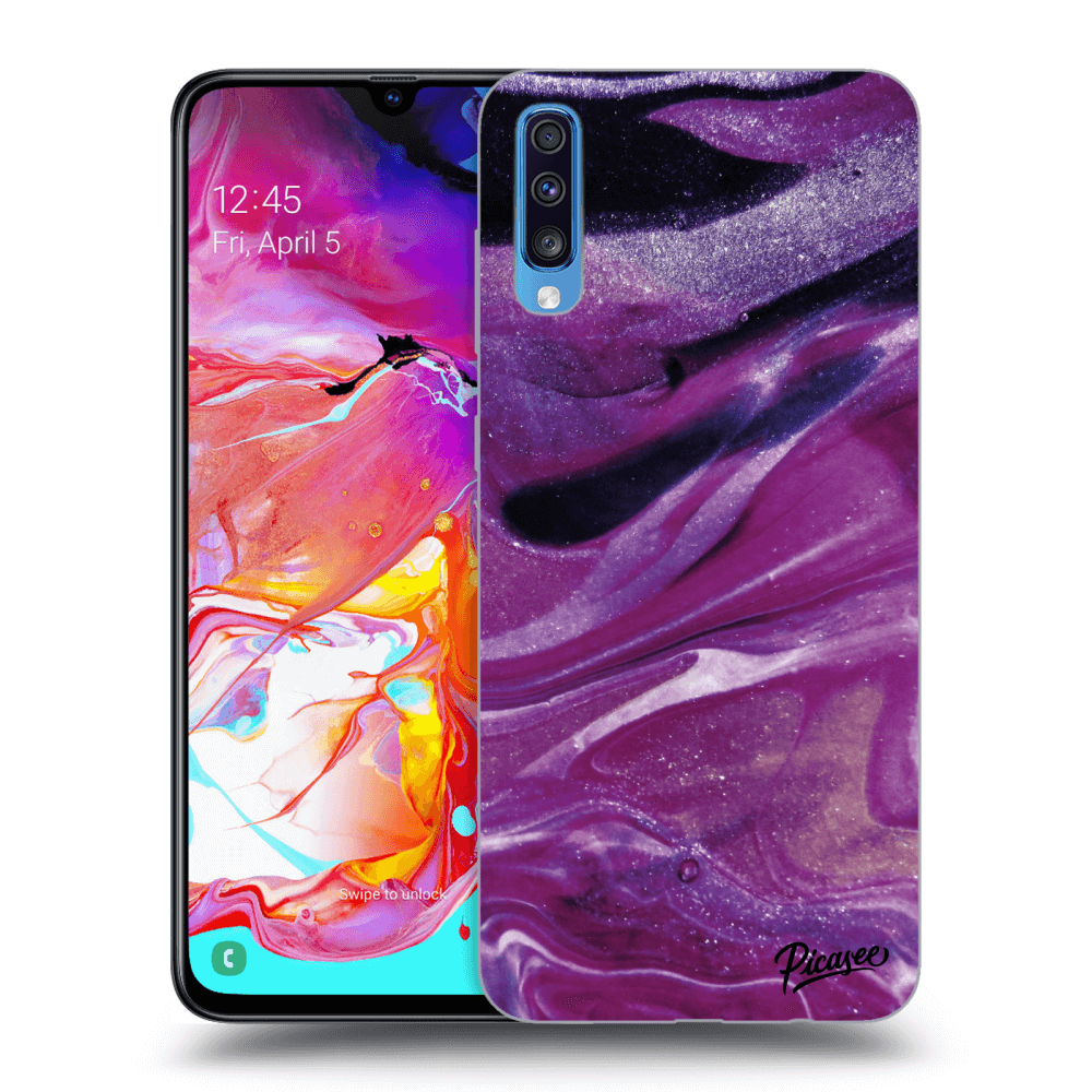 Picasee ULTIMATE CASE za Samsung Galaxy A70 A705F - Purple glitter