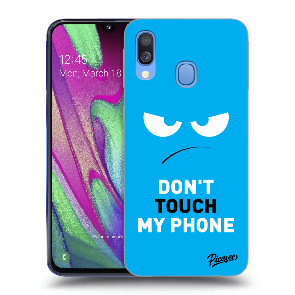 Picasee ULTIMATE CASE za Samsung Galaxy A40 A405F - Angry Eyes - Blue