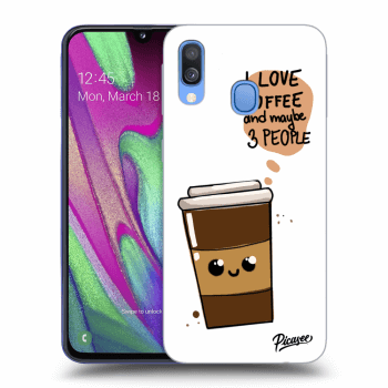 Picasee silikonski črni ovitek za Samsung Galaxy A40 A405F - Cute coffee