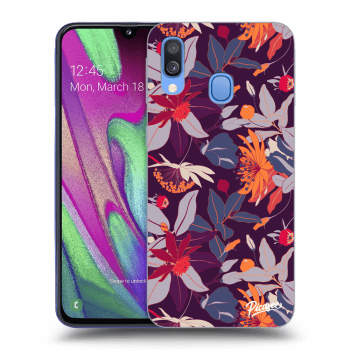 Ovitek za Samsung Galaxy A40 A405F - Purple Leaf