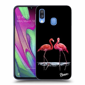 Ovitek za Samsung Galaxy A40 A405F - Flamingos couple