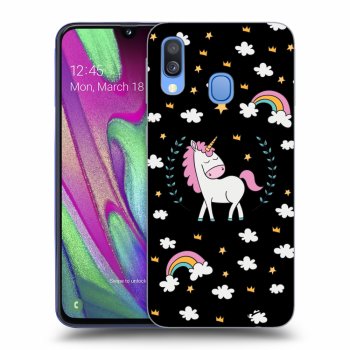 Ovitek za Samsung Galaxy A40 A405F - Unicorn star heaven