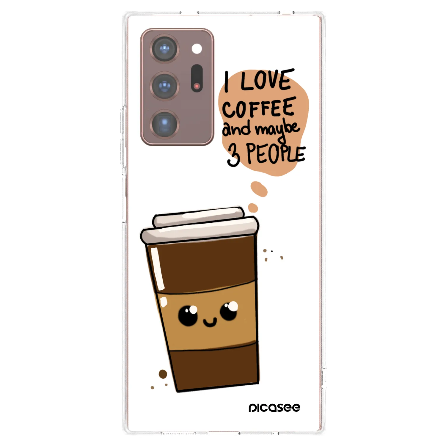Picasee silikonski prozorni ovitek za Samsung Galaxy Note 20 Ultra - Cute coffee