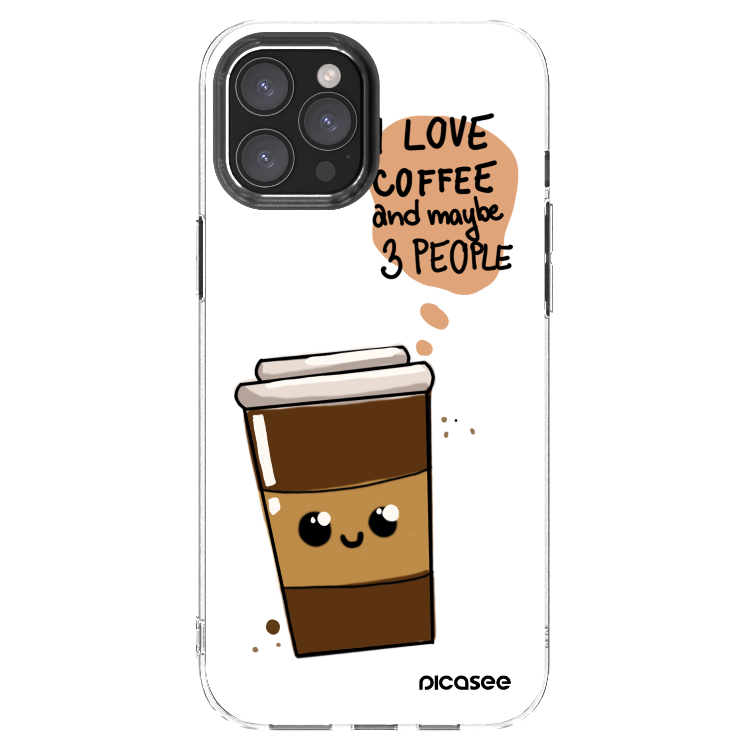 Picasee silikonski prozorni ovitek za Apple iPhone 12 Pro Max - Cute coffee