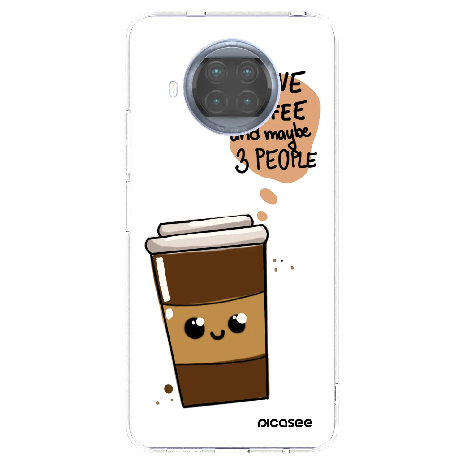 Picasee silikonski prozorni ovitek za Xiaomi Mi 10T Lite - Cute coffee