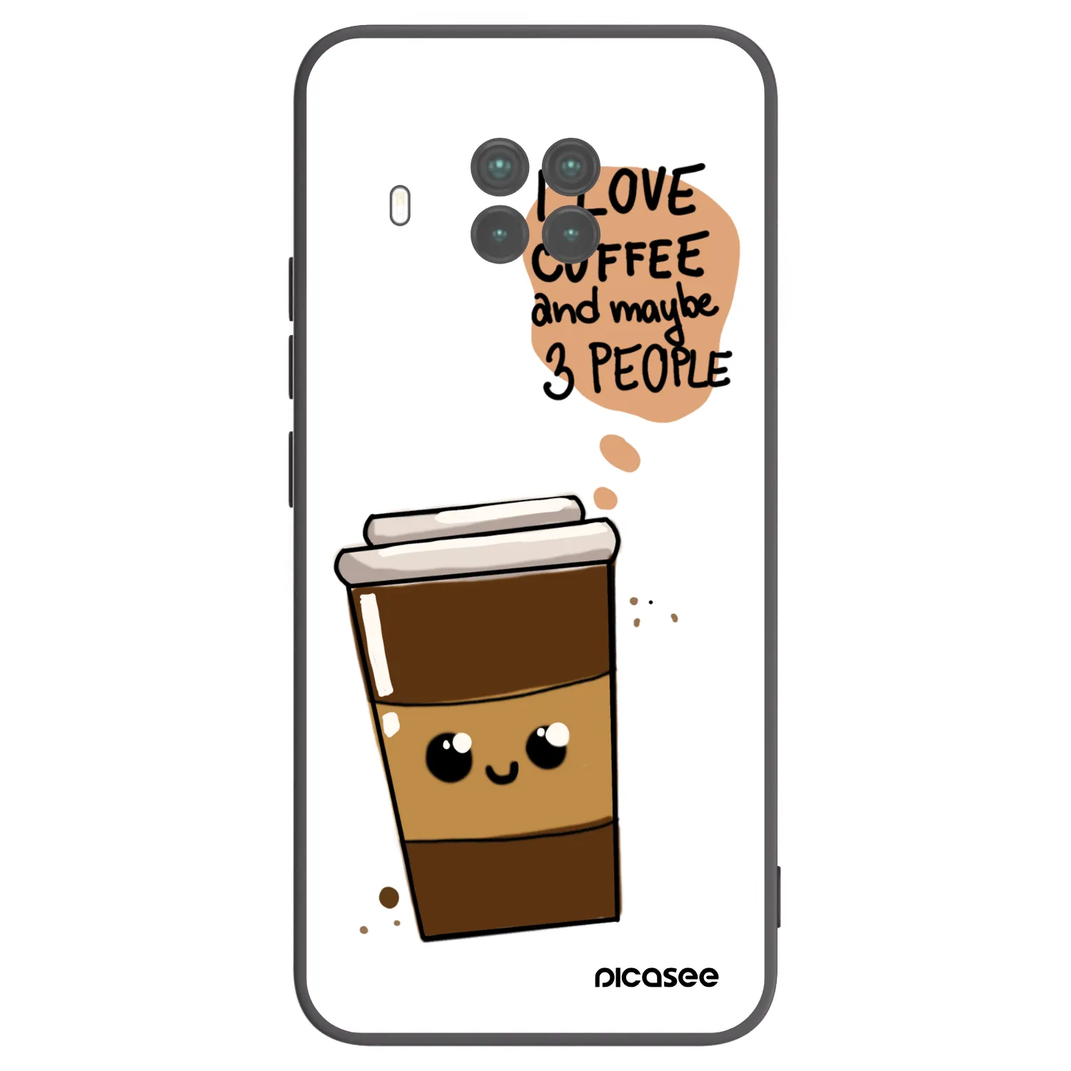 Picasee silikonski črni ovitek za Xiaomi Mi 10T Lite - Cute coffee