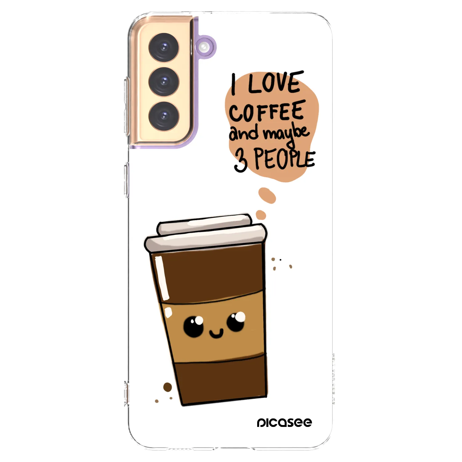 Picasee silikonski prozorni ovitek za Samsung Galaxy S21+ 5G G996F - Cute coffee