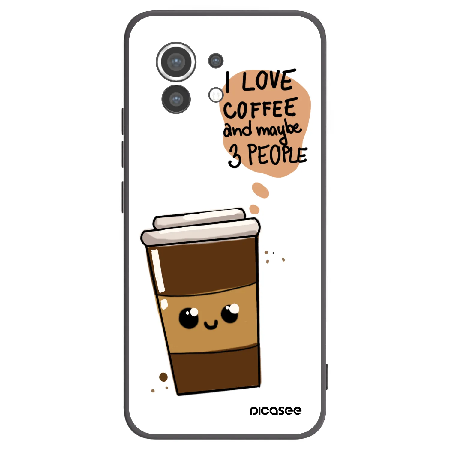 Picasee silikonski črni ovitek za Xiaomi Mi 11 - Cute coffee