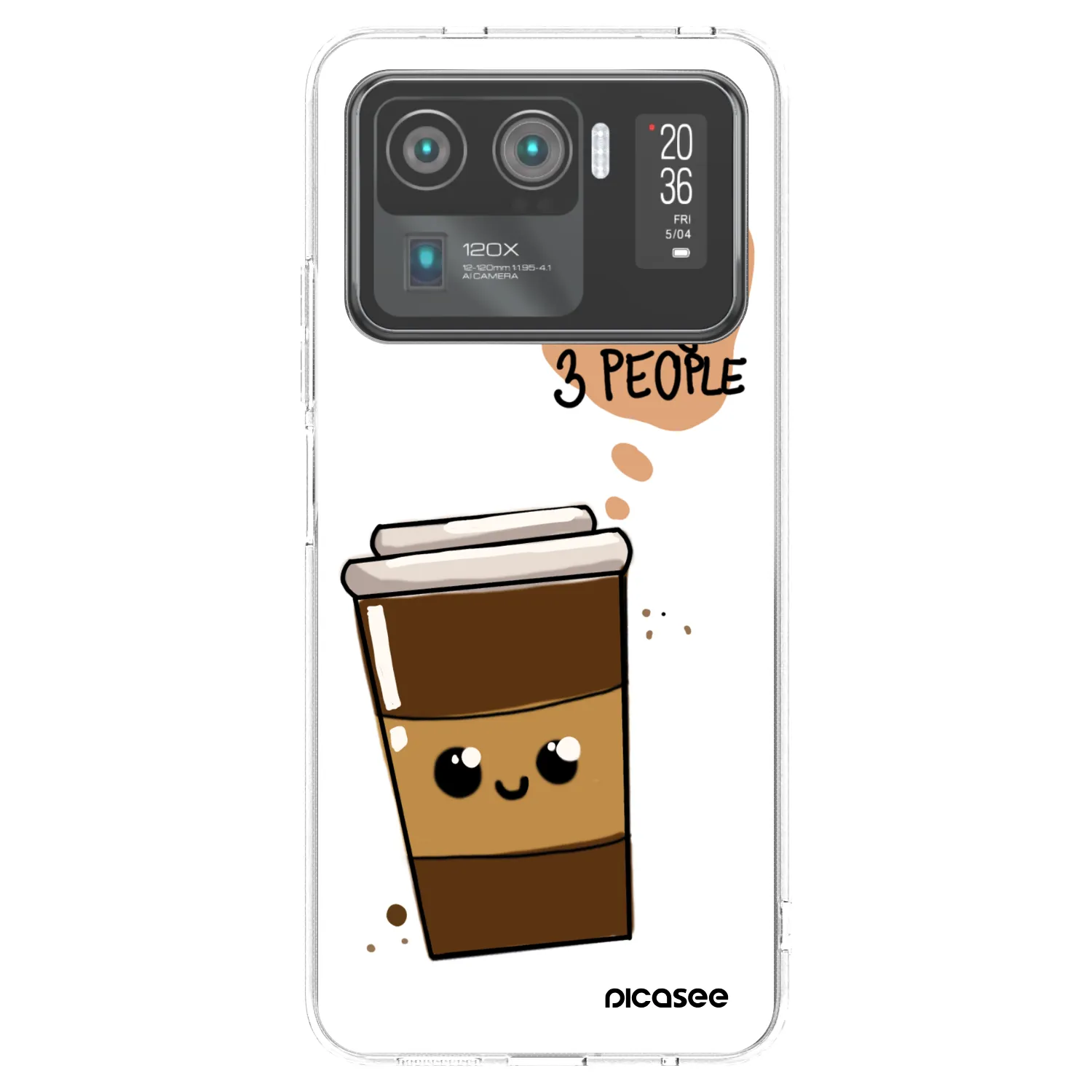 Picasee silikonski prozorni ovitek za Xiaomi Mi 11 Ultra - Cute coffee