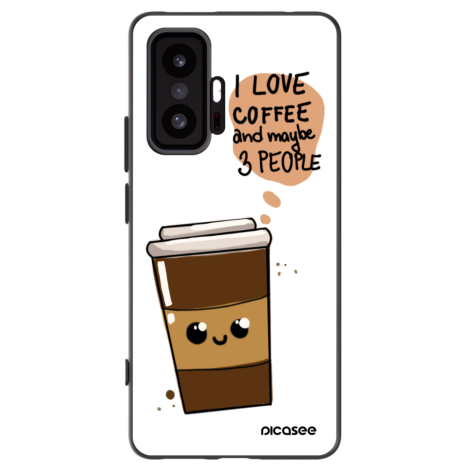 Picasee silikonski črni ovitek za Xiaomi 11T - Cute coffee