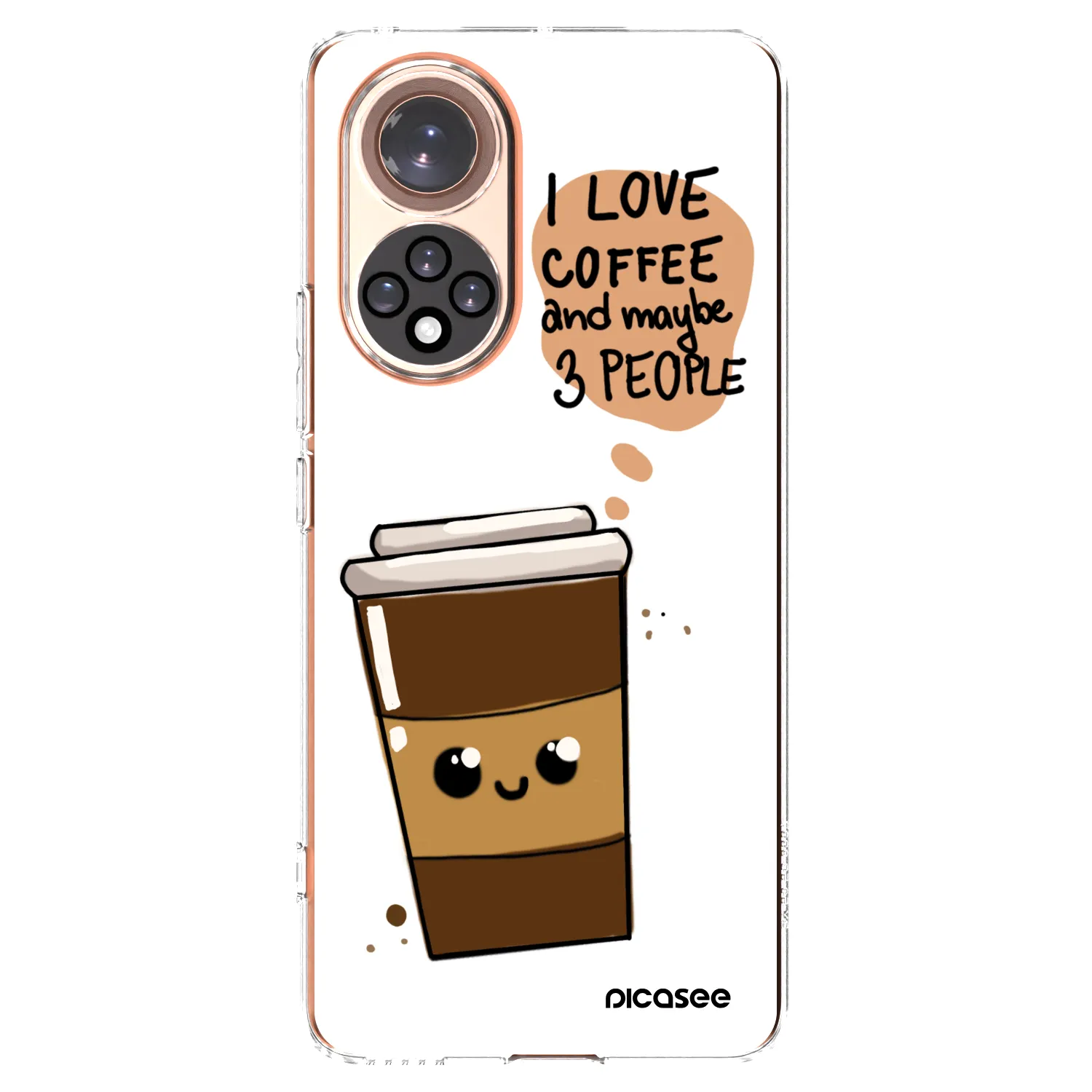 Picasee silikonski prozorni ovitek za Huawei Nova 9 - Cute coffee
