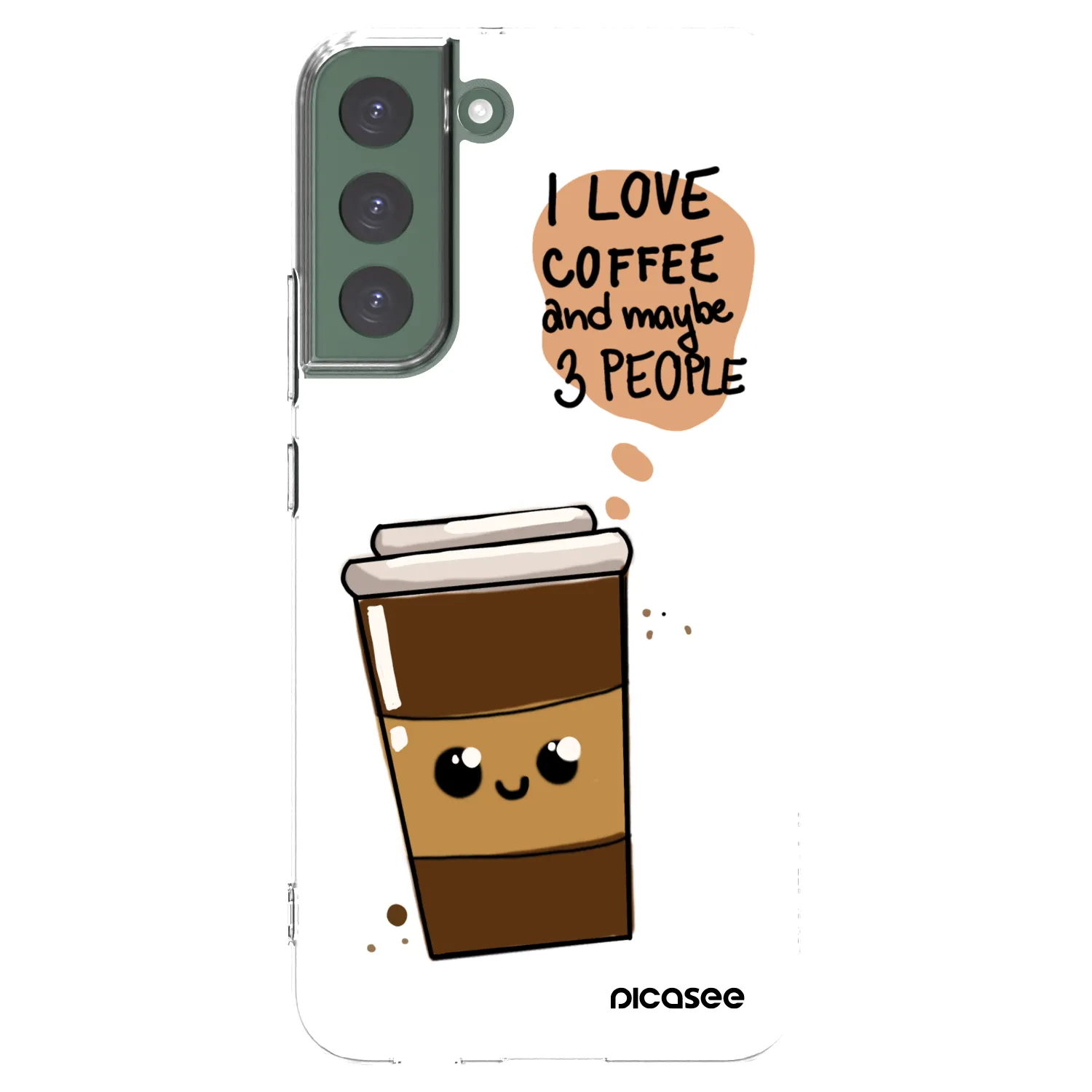 Picasee silikonski prozorni ovitek za Samsung Galaxy S22+ 5G - Cute coffee