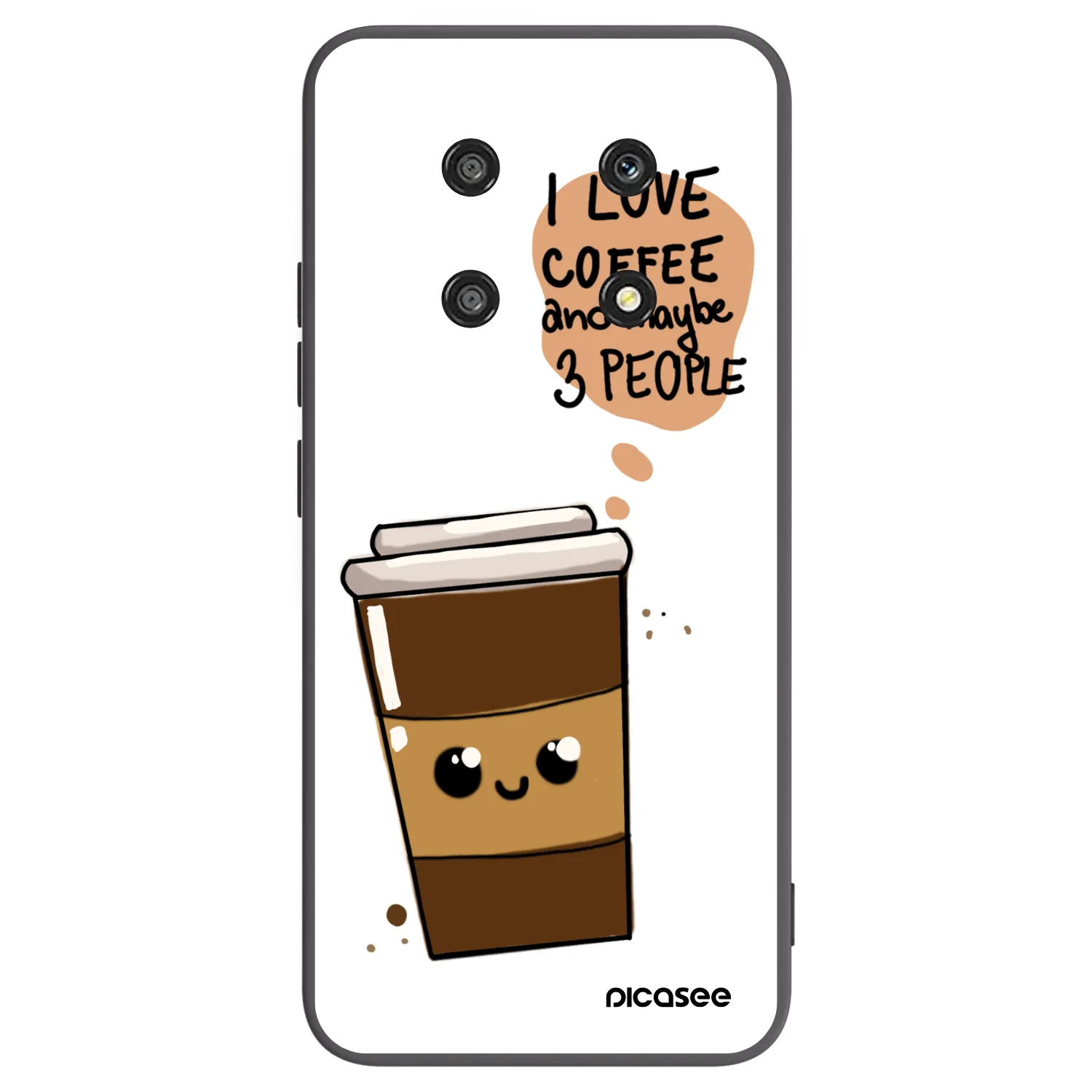 Picasee silikonski črni ovitek za Honor Magic4 Lite 5G - Cute coffee