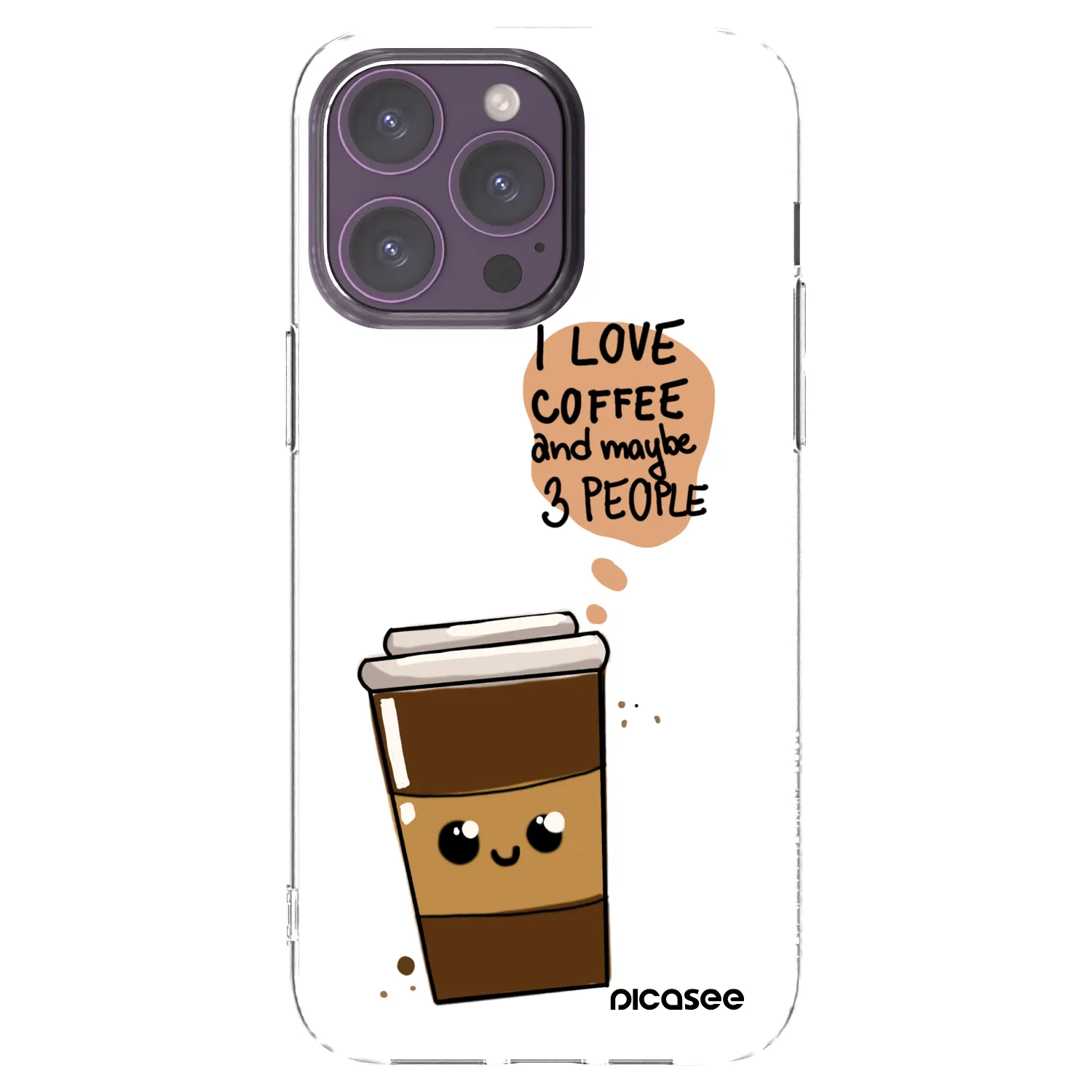 Picasee silikonski prozorni ovitek za Apple iPhone 14 Pro Max - Cute coffee