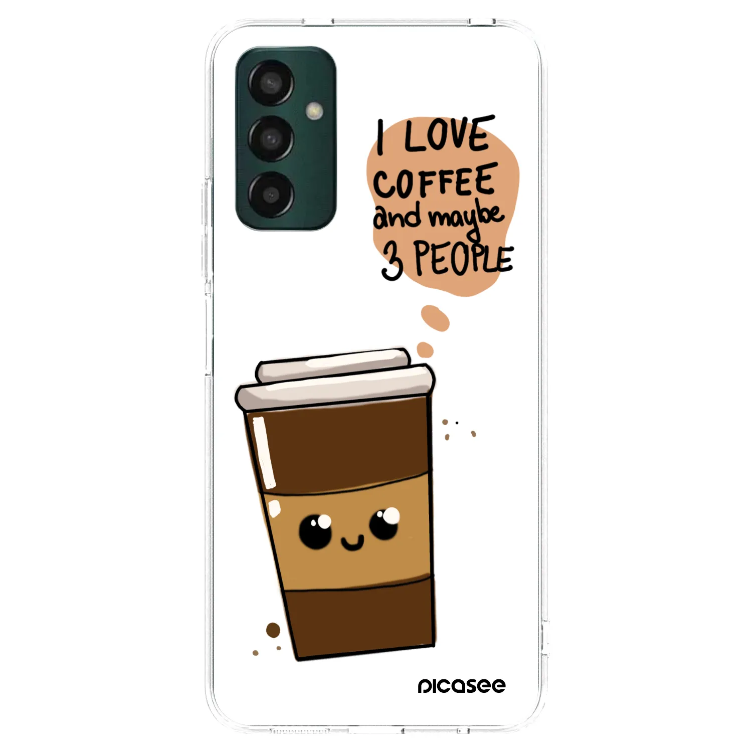 Picasee silikonski prozorni ovitek za Samsung Galaxy M13 M135F - Cute coffee