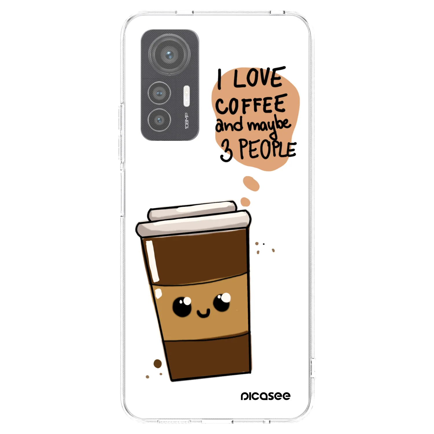 Picasee silikonski prozorni ovitek za Xiaomi 12 Lite - Cute coffee