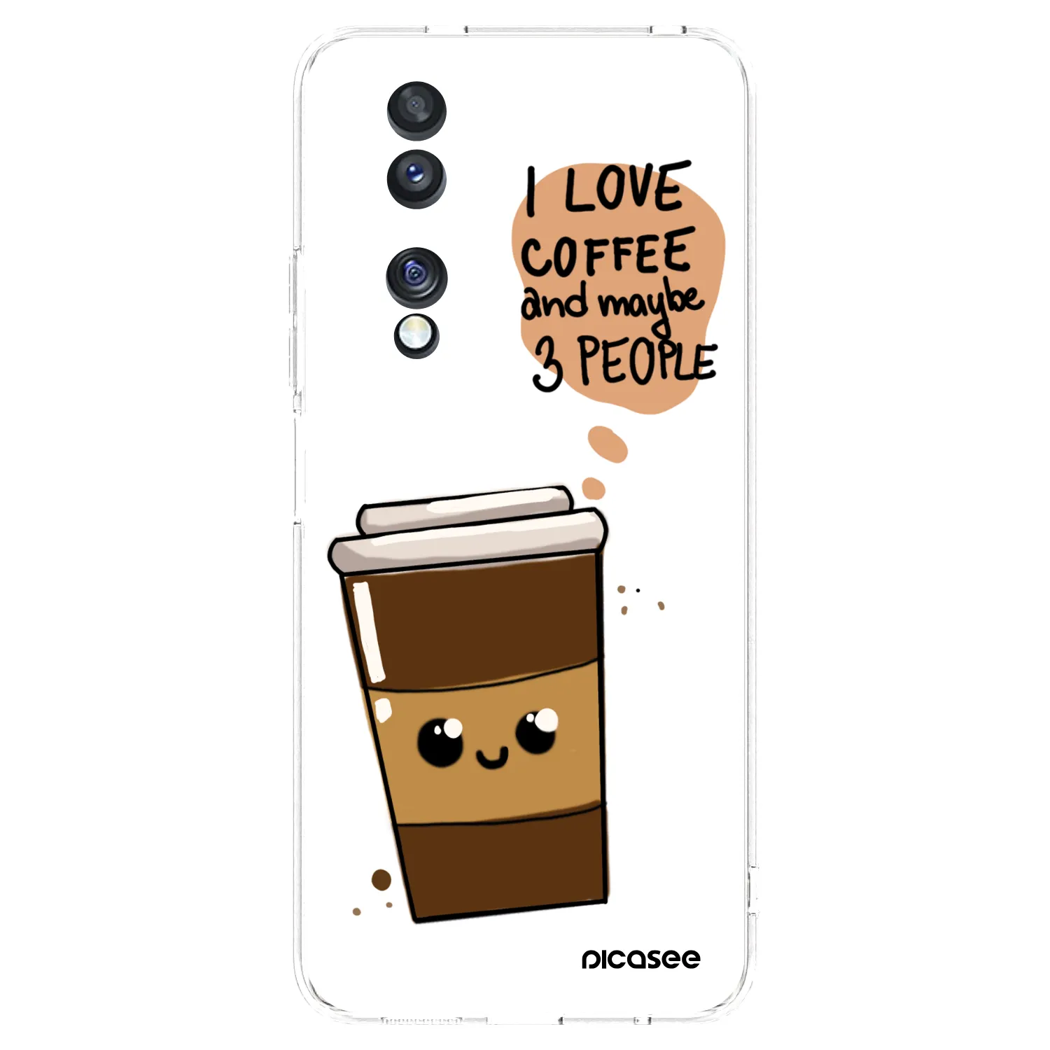 Picasee silikonski prozorni ovitek za Honor 70 - Cute coffee
