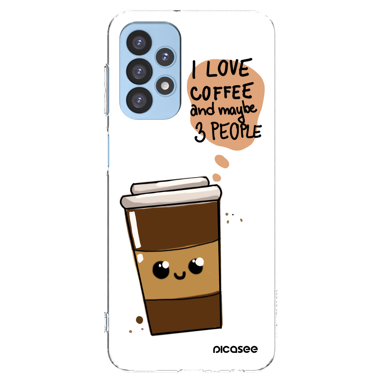 Picasee silikonski prozorni ovitek za Samsung Galaxy A23 A235F 4G - Cute coffee