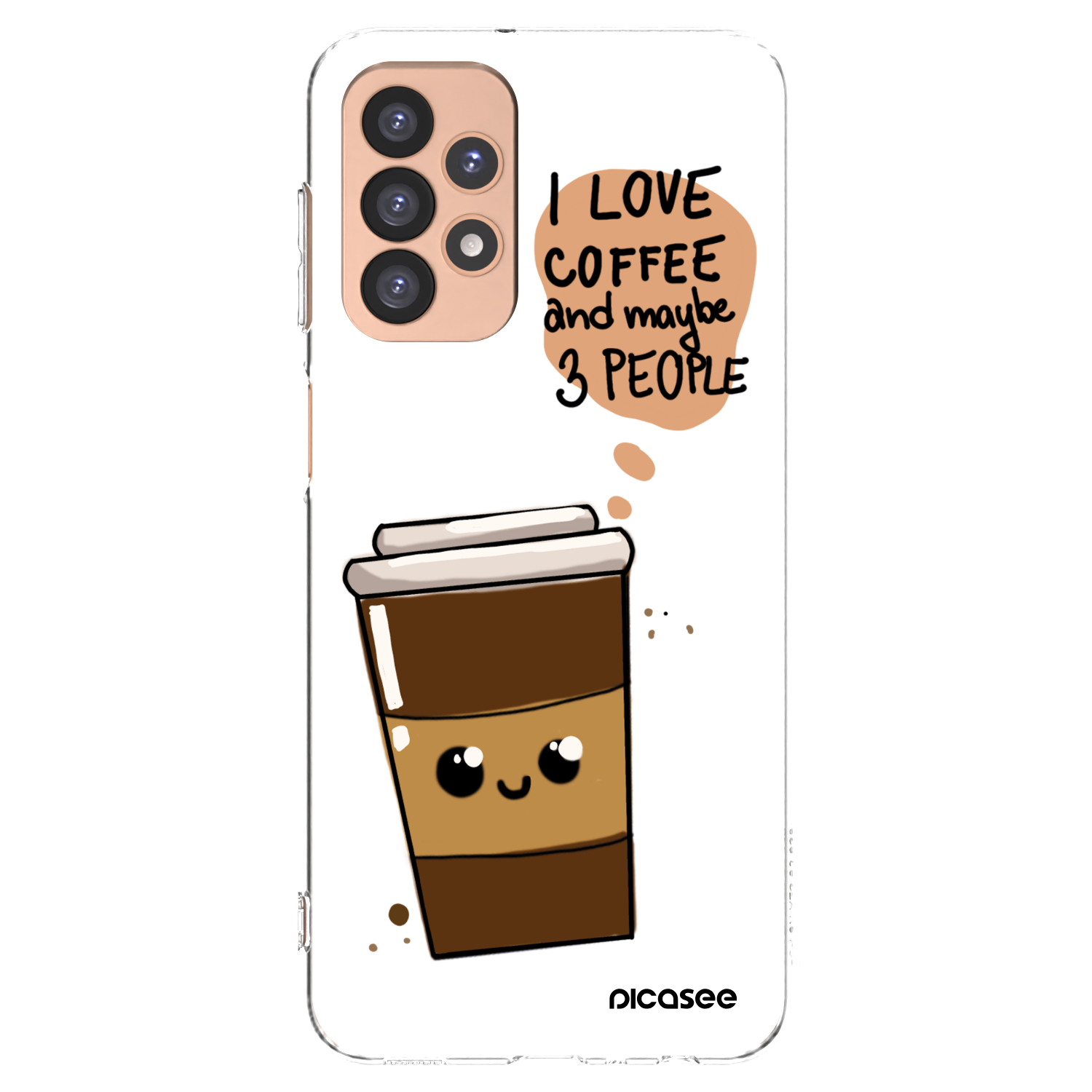 Picasee silikonski prozorni ovitek za Samsung Galaxy A23 A236B 5G - Cute coffee