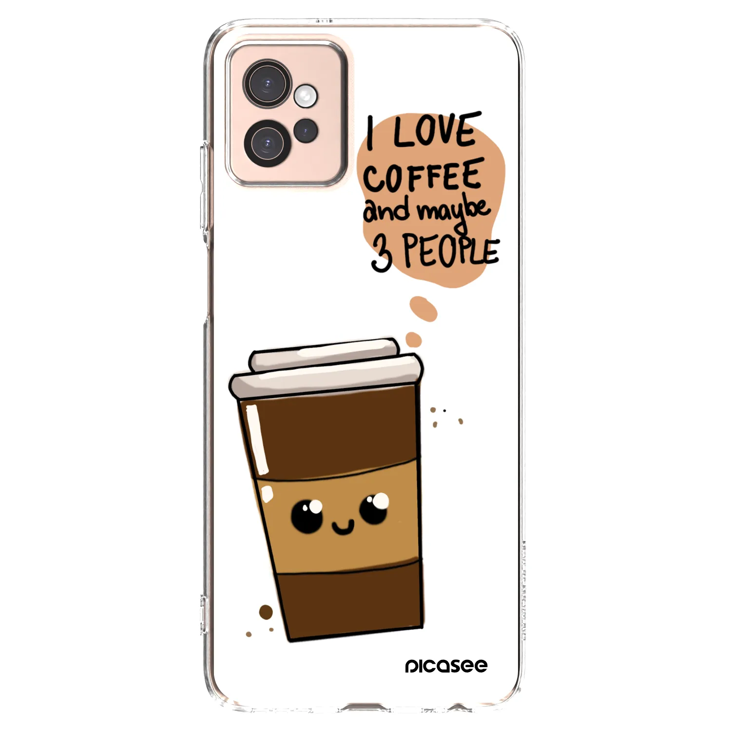 Picasee silikonski prozorni ovitek za Motorola Moto G32 - Cute coffee