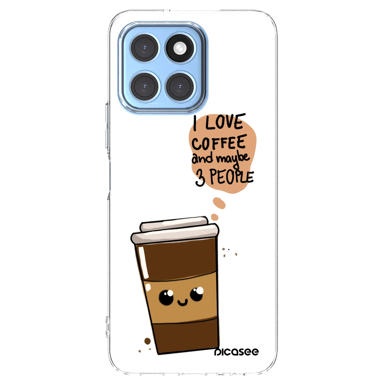 Picasee silikonski prozorni ovitek za Honor X6 - Cute coffee