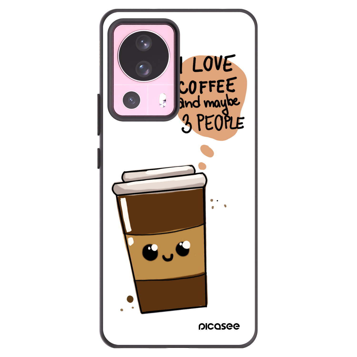 Picasee silikonski črni ovitek za Xiaomi 13 Lite - Cute coffee