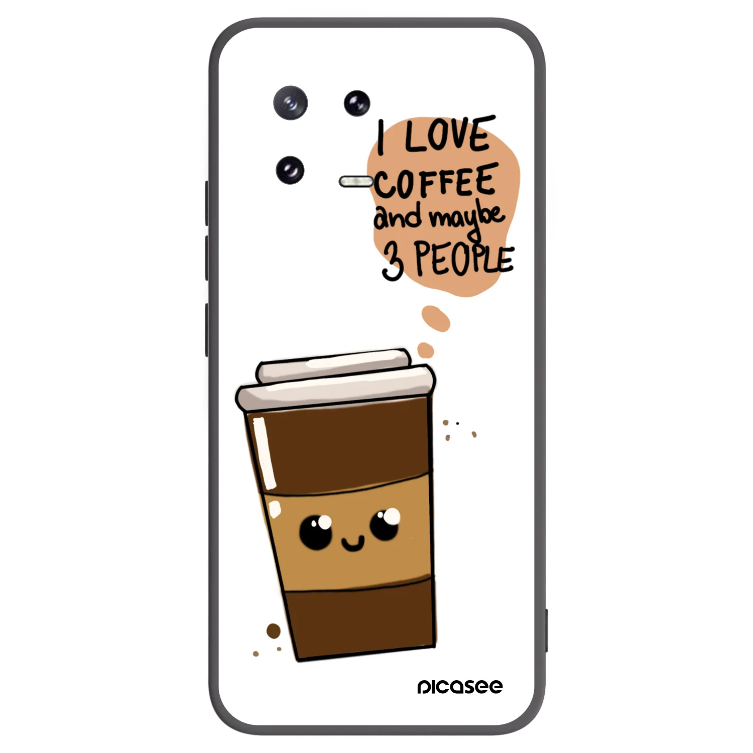Picasee silikonski črni ovitek za Xiaomi 13 Pro - Cute coffee