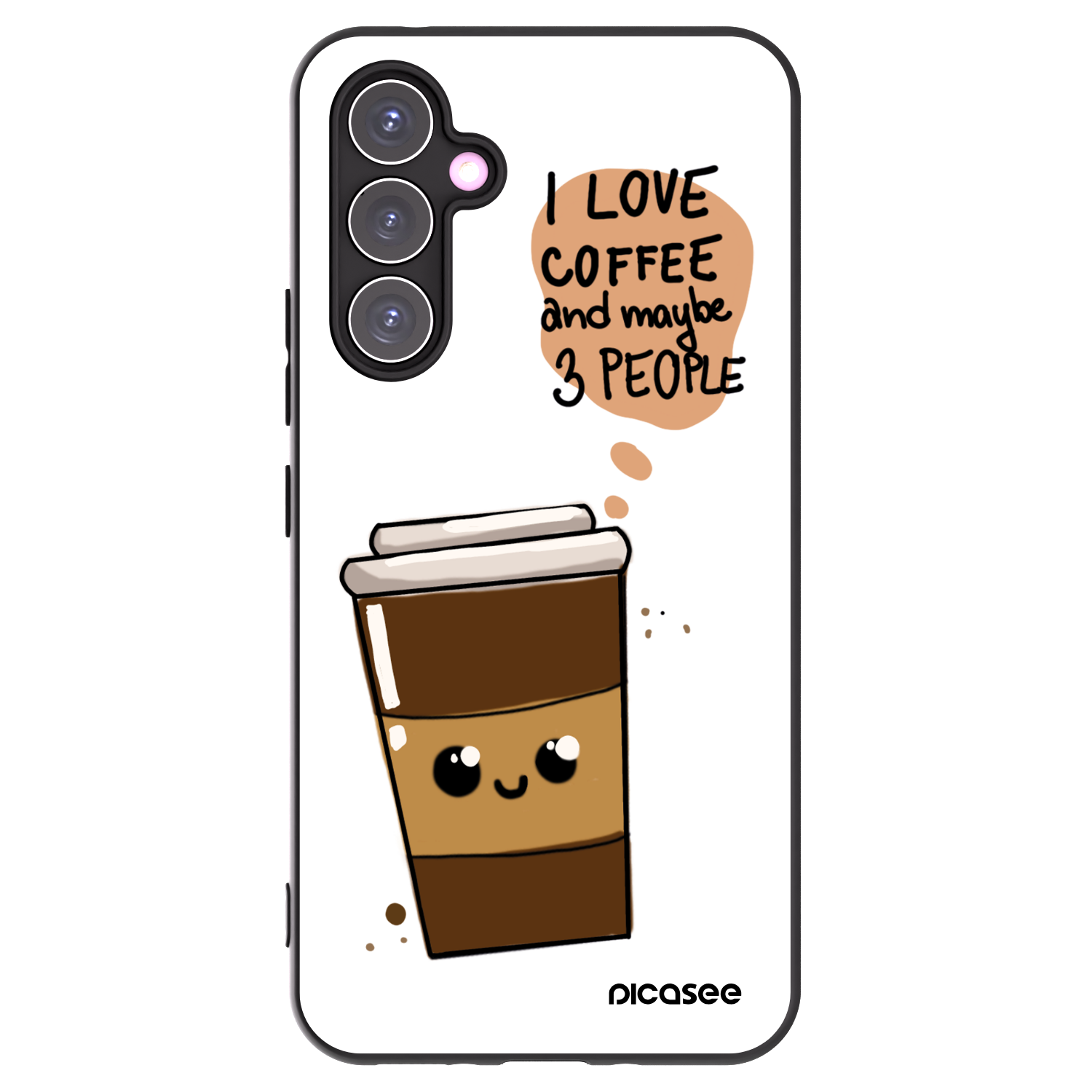 Picasee silikonski črni ovitek za Samsung Galaxy A54 5G A546B - Cute coffee