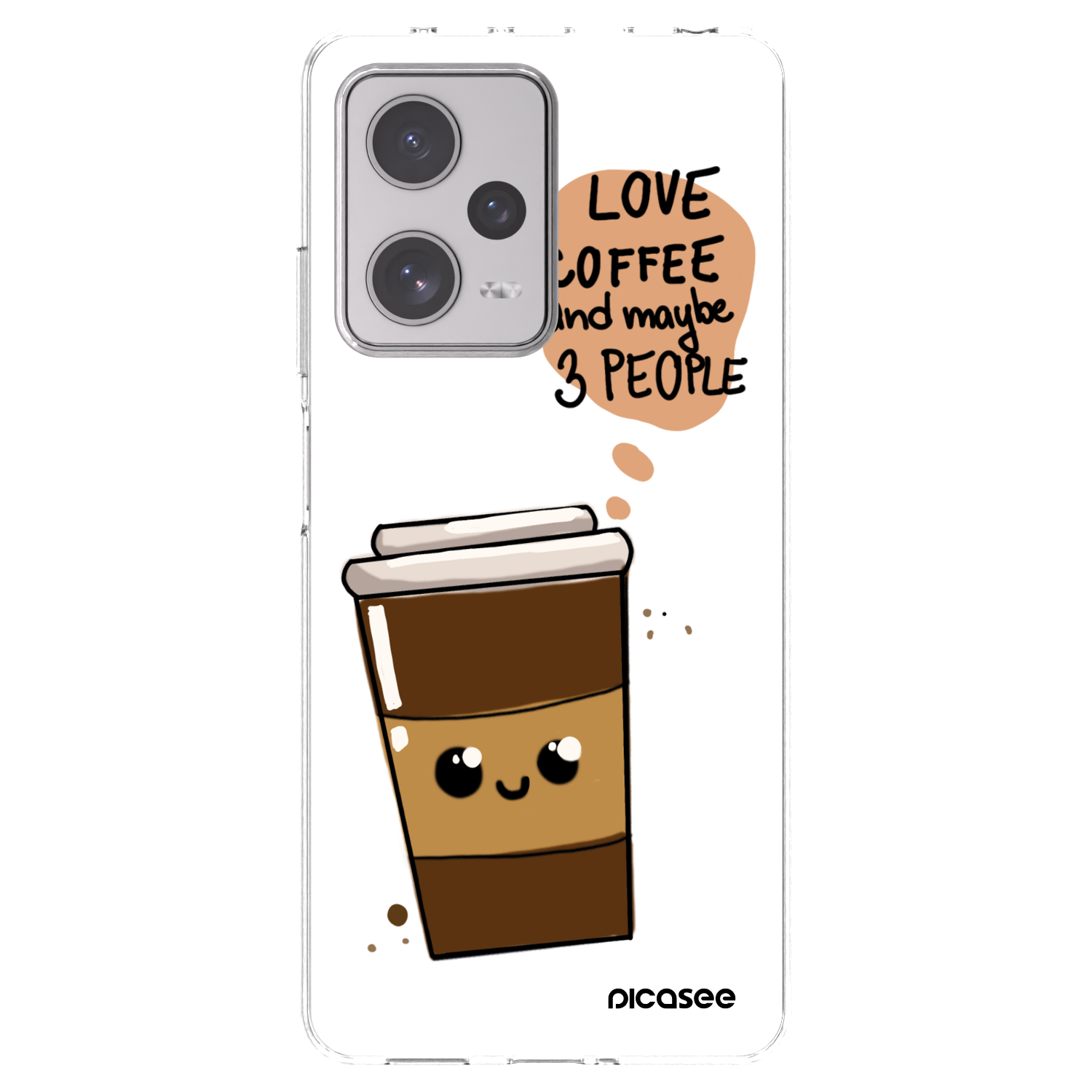 Picasee silikonski prozorni ovitek za Xiaomi Redmi Note 12 Pro+ 5G - Cute coffee
