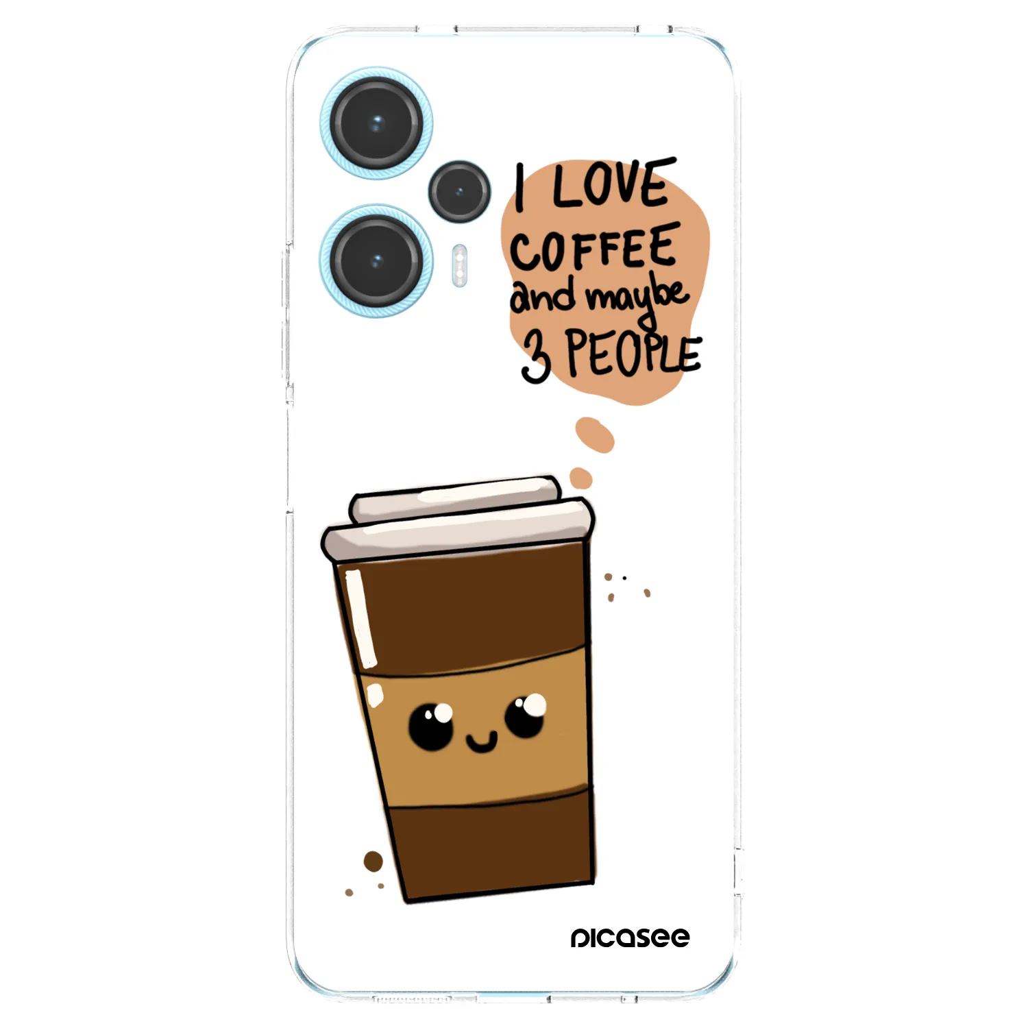 Picasee silikonski prozorni ovitek za Xiaomi Poco F5 - Cute coffee