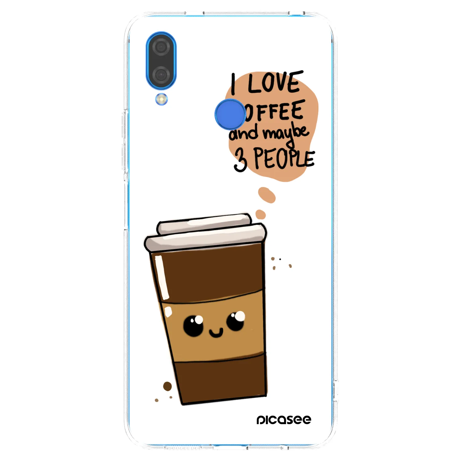 Picasee silikonski prozorni ovitek za Huawei Nova 3i - Cute coffee