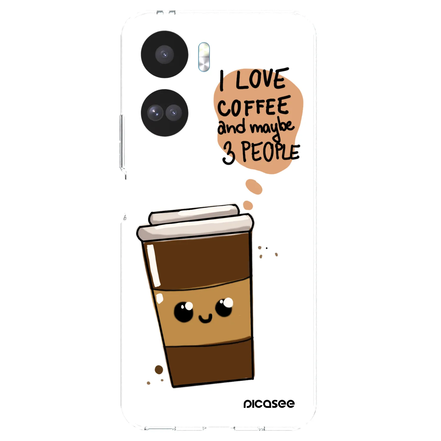 Picasee silikonski prozorni ovitek za Honor 90 Lite 5G - Cute coffee