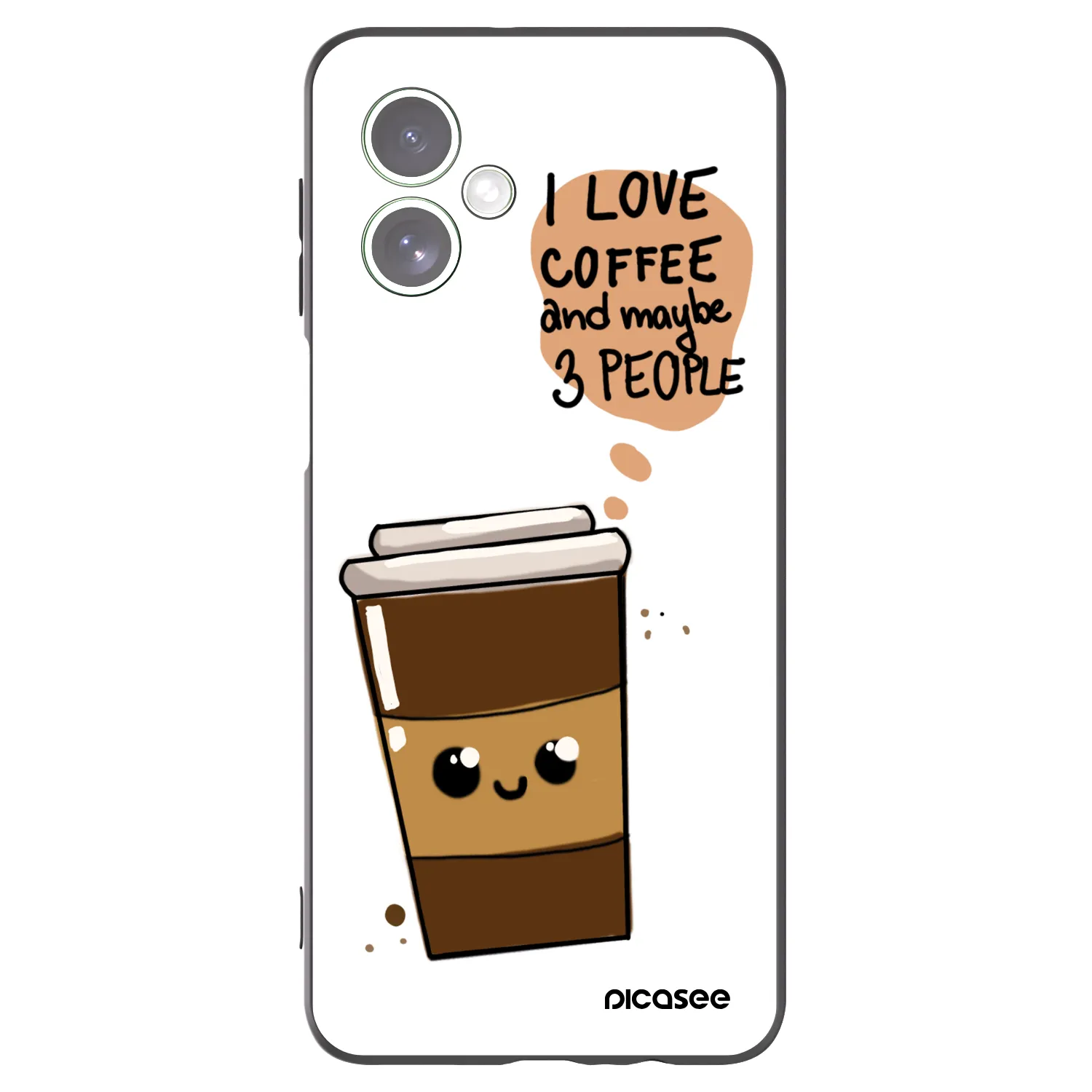 Picasee silikonski črni ovitek za Motorola Moto G54 5G - Cute coffee