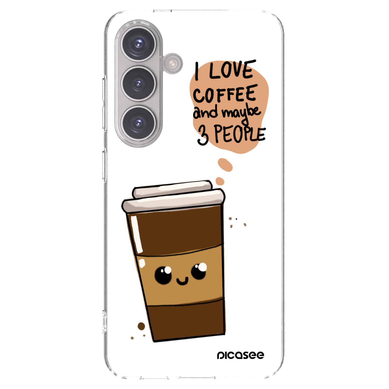Picasee silikonski prozorni ovitek za Samsung Galaxy S24 S921B 5G - Cute coffee
