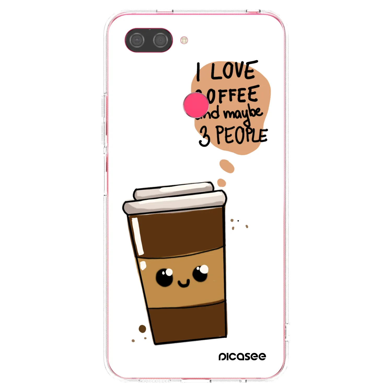 Picasee silikonski prozorni ovitek za Xiaomi Mi 8 Lite - Cute coffee