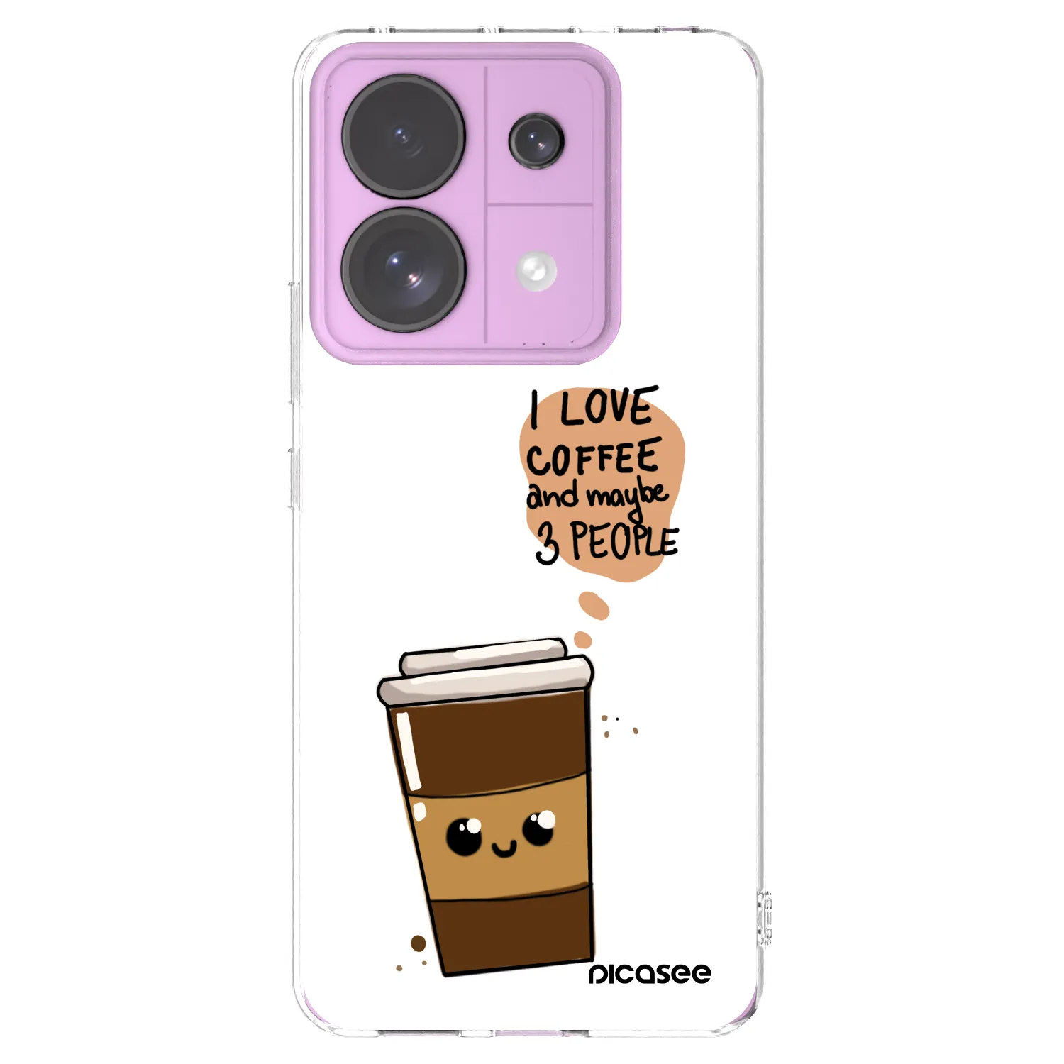 Picasee silikonski prozorni ovitek za Xiaomi Redmi Note 13 Pro 5G - Cute coffee