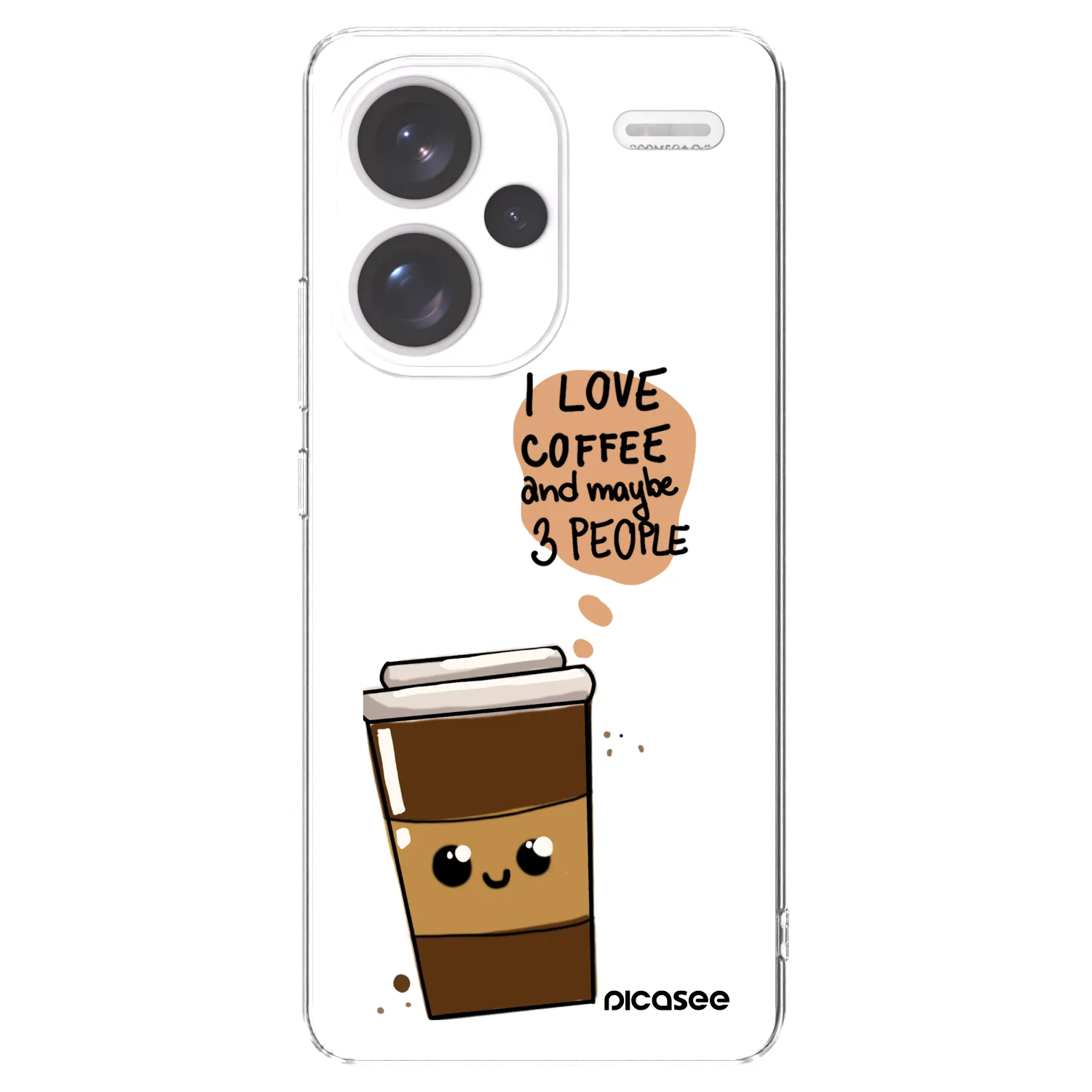 Picasee silikonski prozorni ovitek za Xiaomi Redmi Note 13 Pro+ 5G - Cute coffee